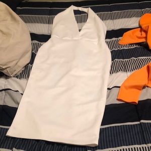White halter dress